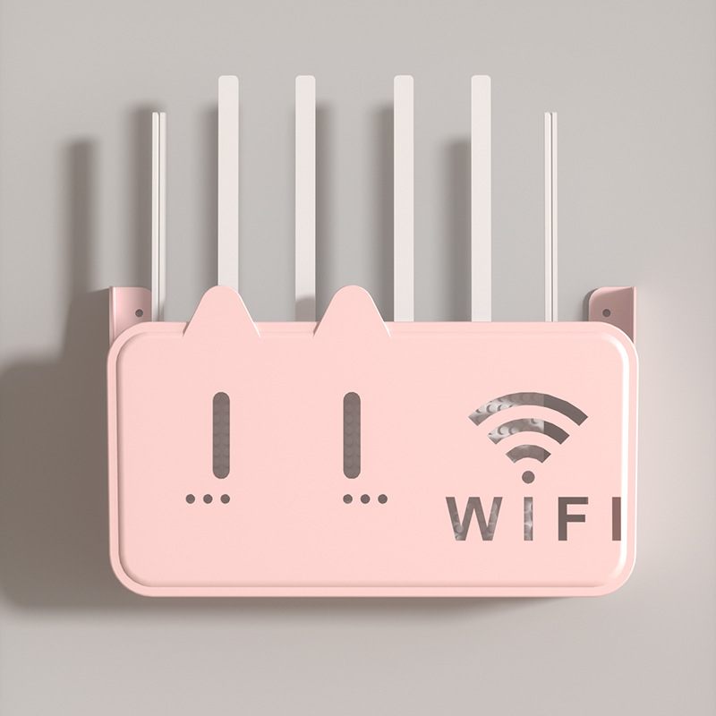 壁式收纳盒无线wifi电视机顶盒路由器置物架免打孔收纳壁挂式y95