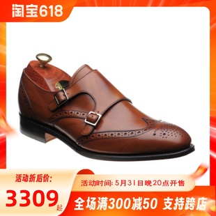 Fleet double shoes monk 手工工艺 头层牛皮男士 Barker 皮鞋