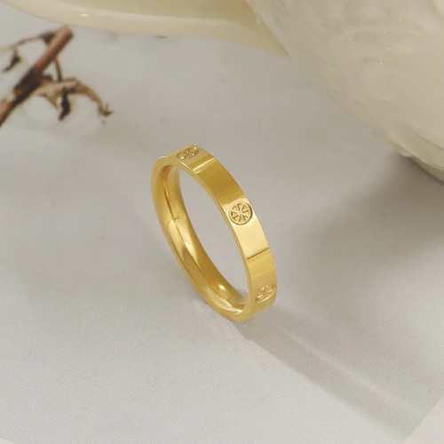 钛钢戒指 不掉色轻奢高级感3mm米字戒指简约大气百搭素圈JZ008