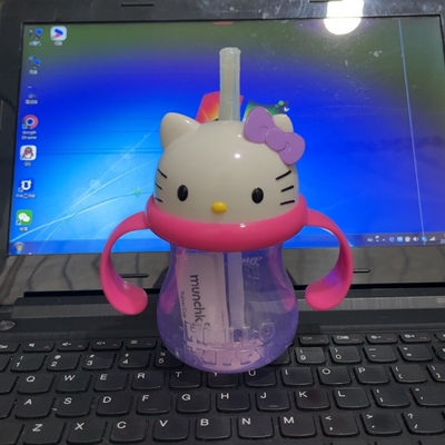 美国进口满趣健Munchkin双把手吸管水杯
