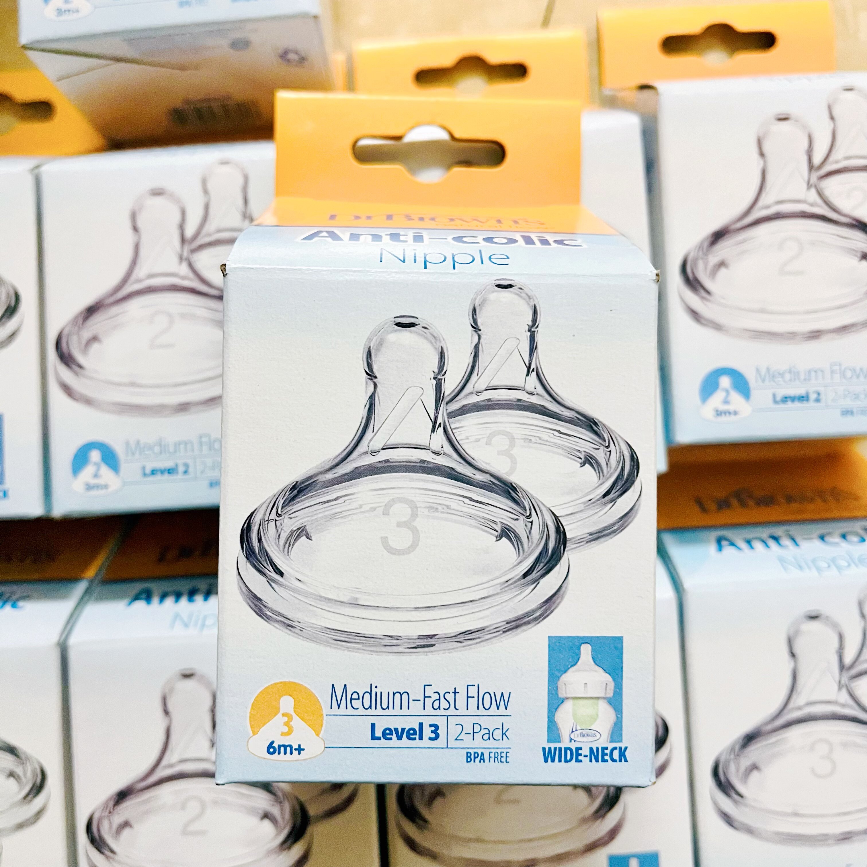 美国布朗博士爱宝选PLUS宽口径硅胶新生婴儿奶嘴仿母乳配件19新款