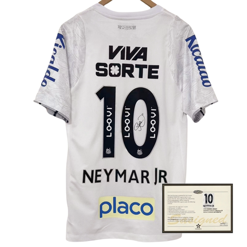 桑托斯内马尔印签球衣  签名短袖上衣球迷版球员版soccer jersey