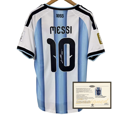 26 AFA 主场梅西messi 印签 签名球衣球员版 短袖足球服生日礼物
