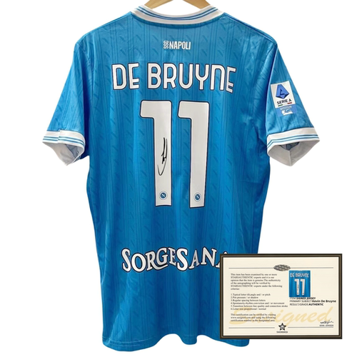 2526那不勒斯 德布劳内 签名球衣 印签 生日礼物soccer jersey