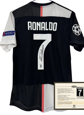 19-20 尤文复古C罗纳尔多 印签签名球衣soccer jersey