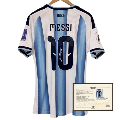 26 AFA 主场梅西messi 印签 签名球衣球员版 短袖足球服生日礼物