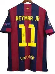 14-15 Barcelona Neymar Jersey Signed Football Shirt Short-Sleeved Player Version Soccer Jersey