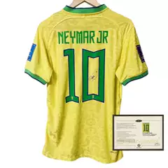 Brazil Neymar Signed Jersey, Signed Short-Sleeved Top, Fan Version, Player Version Soccer Jersey