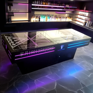 国外畅销酒吧投球桌ktv茶几包厢发光夜场喝酒娱乐定制播放游戏桌