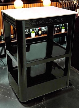 酒吧桌酒吧台吧桌茶几黑钛音乐吧派对慢摇高桌散座散台岩板散台
