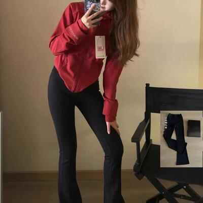 桑坡加绒微喇鲨鱼裤女25秋冬新款