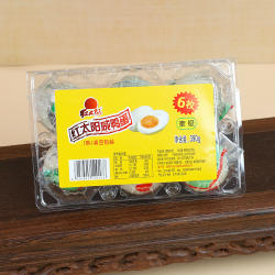 高邮红太阳红心流油咸鸭蛋奎级6枚*65g真空包装即食地方扬州特产