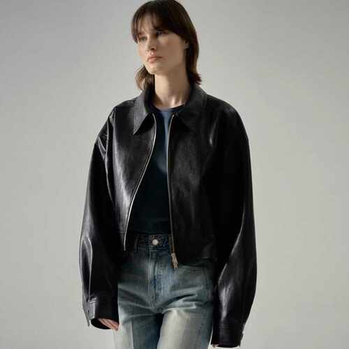 短皮衣外套2024春秋小众