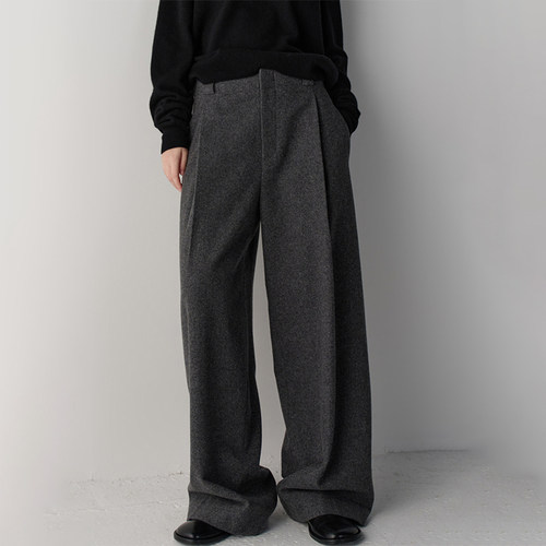 阔腿裤高腰加厚直筒裤西装裤