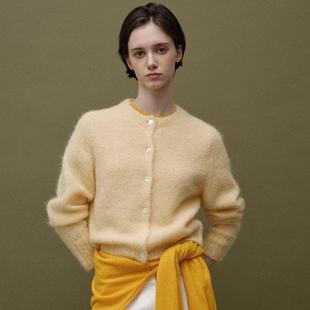 facade pattern针织衫女秋冬新款设计师羊驼毛开衫保暖毛衣上衣