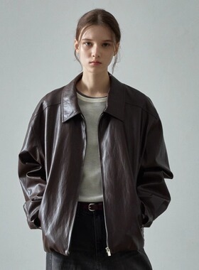 facade pattern皮衣外套女2025秋季新款韩设计师款小众夹克上衣