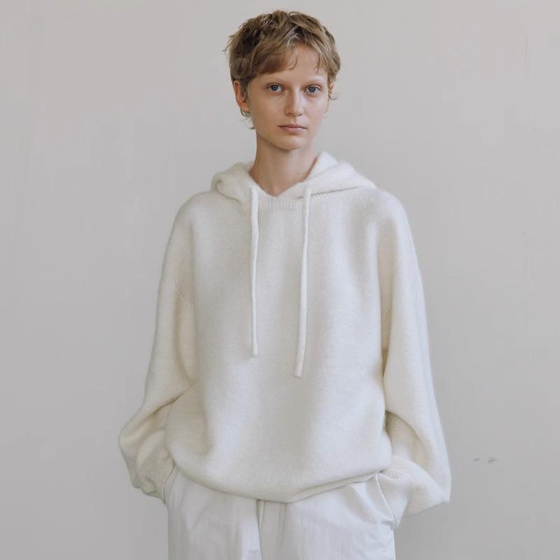 连帽毛衣女羊毛针织衫卫衣