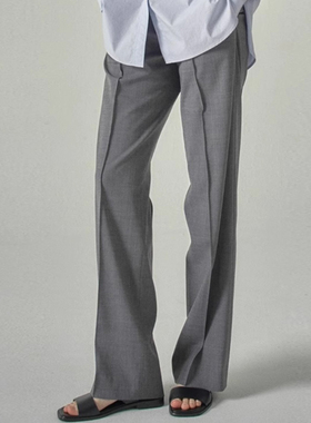 facade pattern休闲裤女2025年春夏季新款阔腿裤西装裤直筒长裤