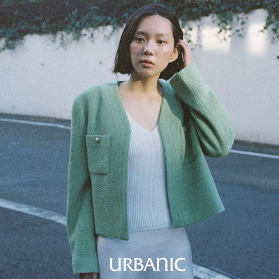 urbanic30小香风V领短款外套