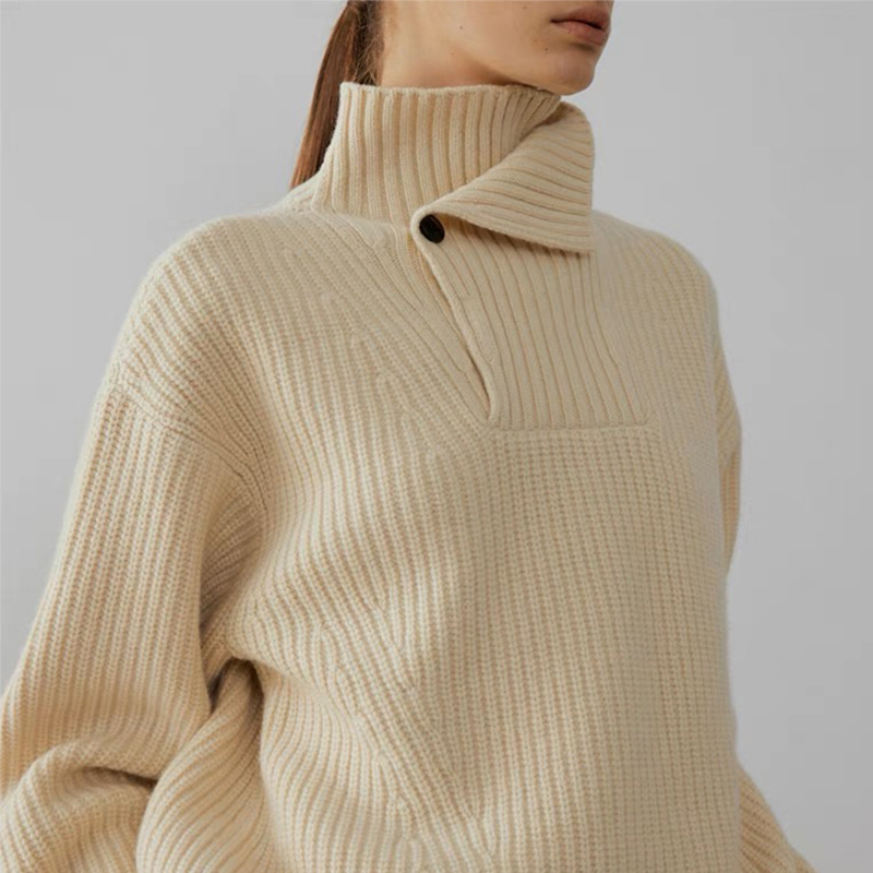 秋冬宽松慵懒风加厚保暖针织衫