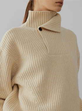 Facade pattern羊毛毛衣女秋冬宽松慵懒风羊绒衫加厚保暖针织衫