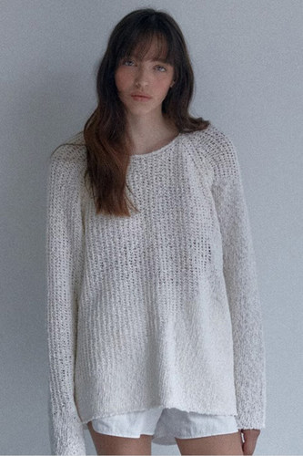 圆领宽松慵懒风23夏季新款针织衫