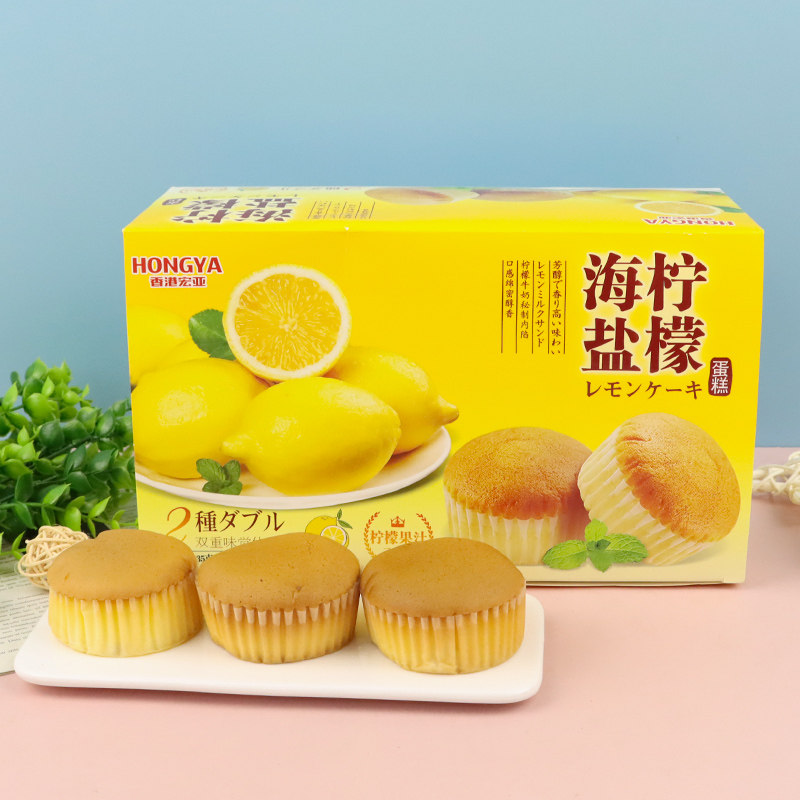 香港宏亚335g海盐柠檬风味蛋糕营养健康充饥早餐软面包周岁伴手礼