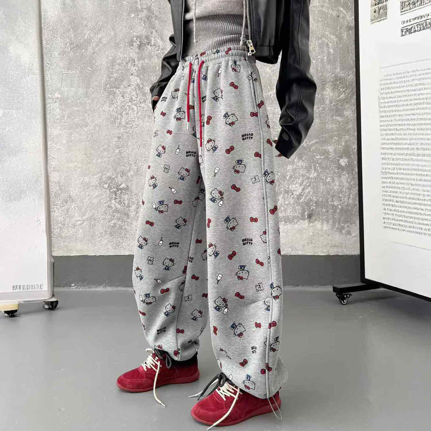 2025秋冬新款加绒抽绳运动裤