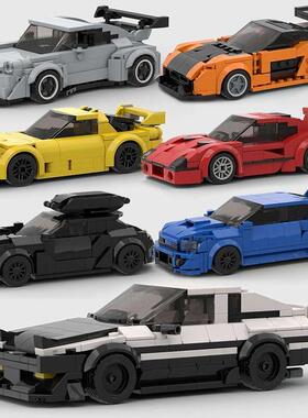Moc Speed Champions AE86 Cars Racers Building Blocks Sets Ci