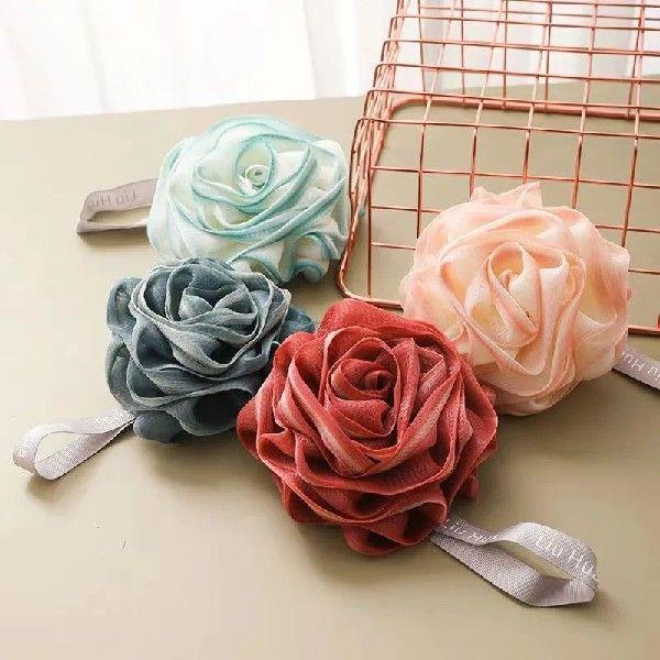1 Pcs Rose Bath Ball Sponge Cleaning Brush Shower Bath