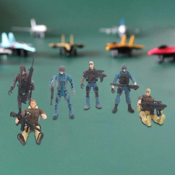 6Pcs 1/18 Scale Action Figures Removable Arm Legs Body