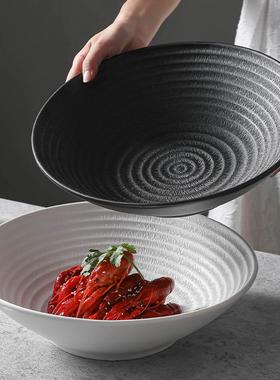 10 inch salad bowl ceramic Western self-service tableware