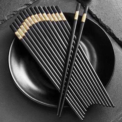 Alloy Chopsticks Family Set - One Pair Per Person, Non-slip,