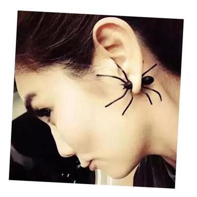 Halloween Decoration 1Piece 3D Creepy Black Spider Ear