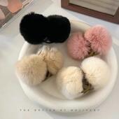 cute Plush accessory clip grab ball hair