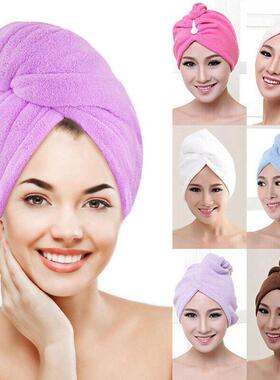 1PC Microfiber Hair Fast Drying Dryer Towel Bath Wrap Hat Qu