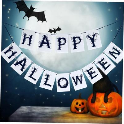 Halloween decoration letter banner Halloween party flower b