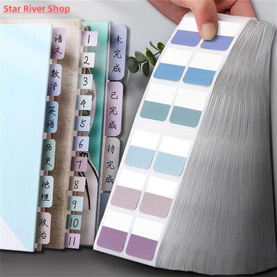 10 Sheets Sticky Index Tabs, Writable File Tabs Flags Notebo
