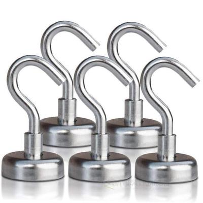 *5pcs Magnetic Hooks Powerful Hook Magnet Holder 10kg Suctio