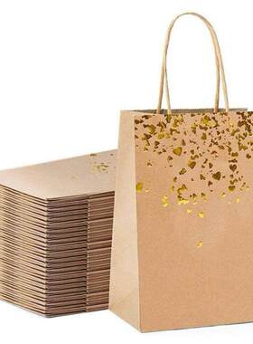 12pcs Kraft Paper Bags Snowman Christmas Gift Bags with Hand