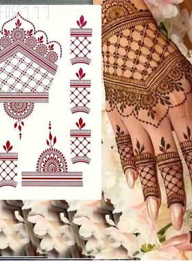 Waterproof Henna Tattoo Brown Henna Stickers for Hand Fake T