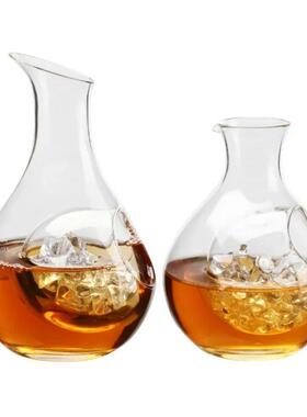 300-400ml Ice Hip Flask Whisky Vodka Sake Soju Lead-free Cry