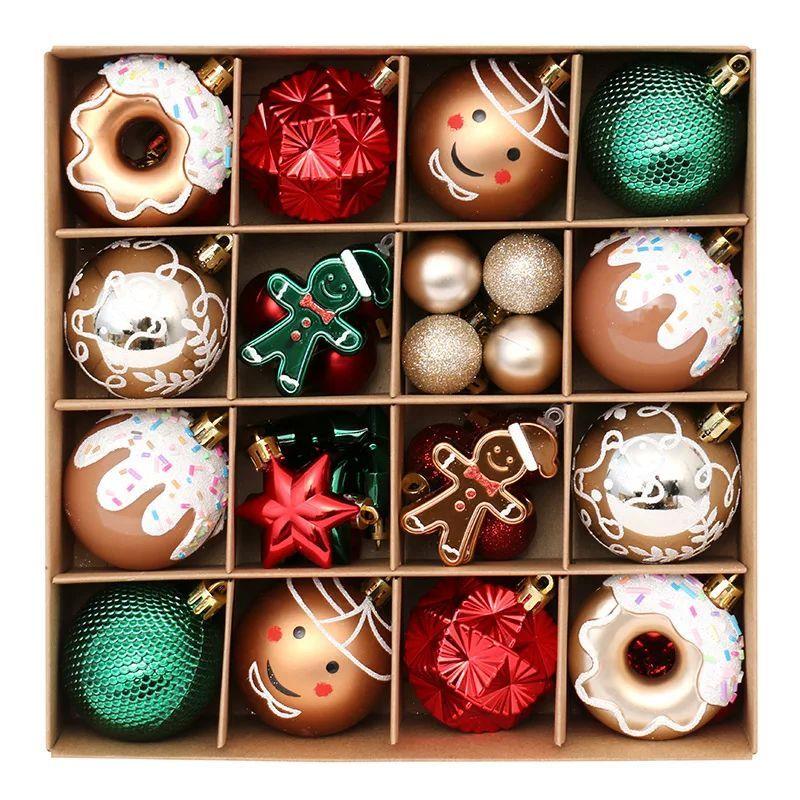 Macaron Christmas Ornament, Plastic Balls, Xmas Tree Decorat
