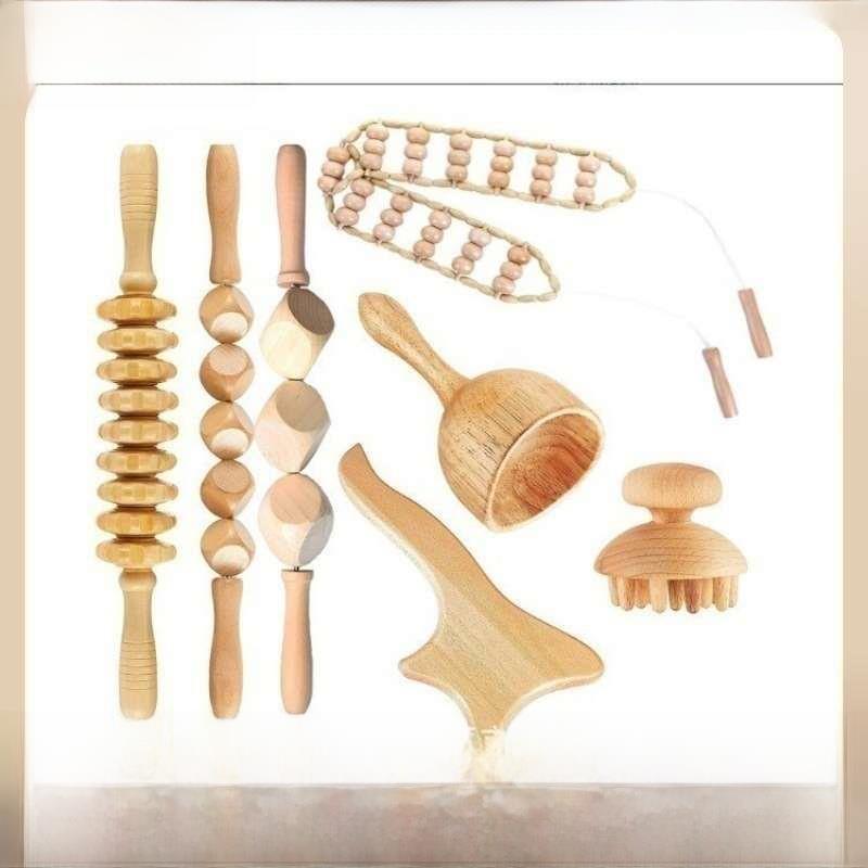 Beech Massager Rolling Tendon Stick Scraping Board Swedish W