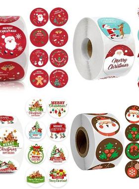 500pcs Merry Christmas Stickers Christmas Theme Seal Labels