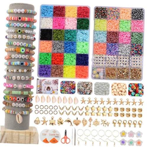 10000Pcs/Box 6mm Clay Bracelet Beads for Jewelry Making Kit