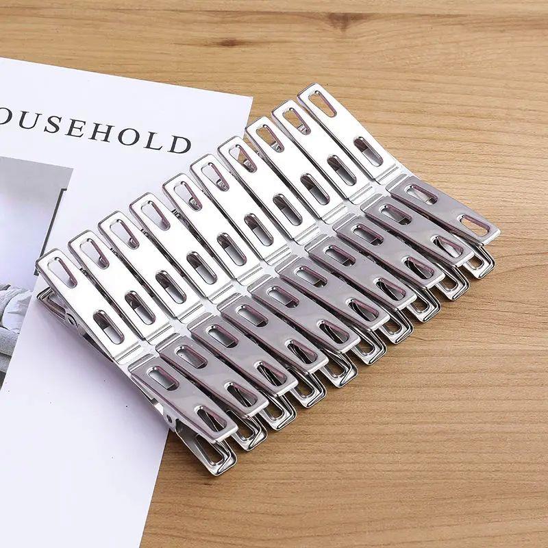 20pcs Stainless Steel Clothespins, Kitchen Sealing Clips, Du