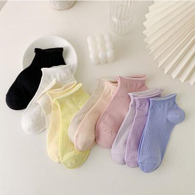 Spring and Summer Socks Curled Invisible Ship Socks Female