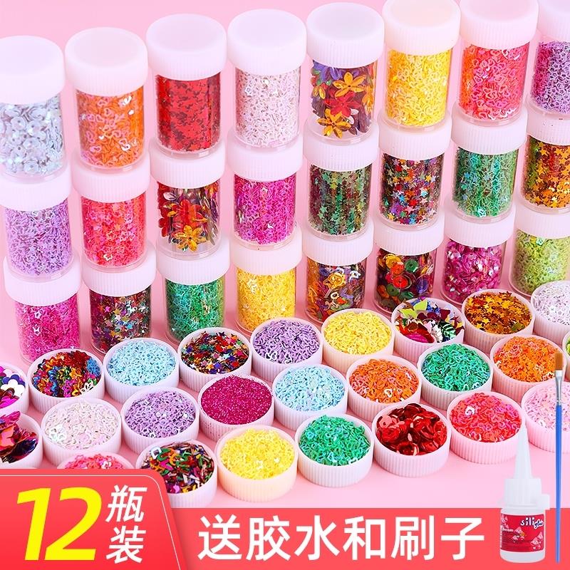 Sparkly Sequins DIY toy glue glitter crystal powder nursery