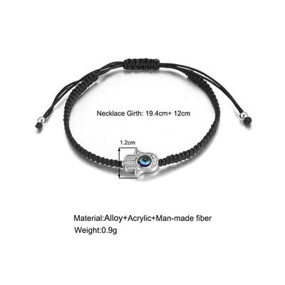 Woven bracelet for womenins民族风 恶魔之眼手掌手工编织手炼